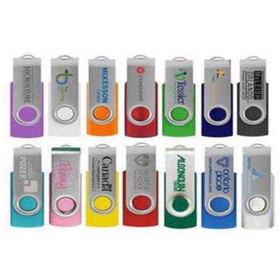 1 GB Classic Swivel USB Drive w/Silver Clip