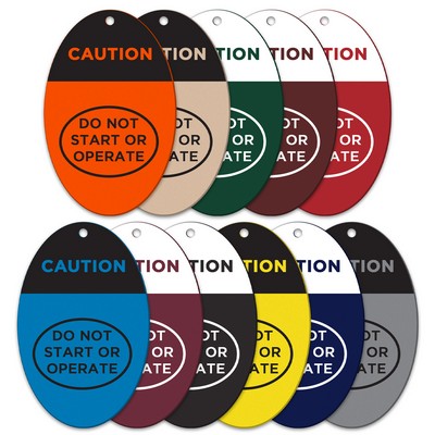 Coloured Polyethylene Plastic Tag (7.1 to 16 sq/in) screen-printed